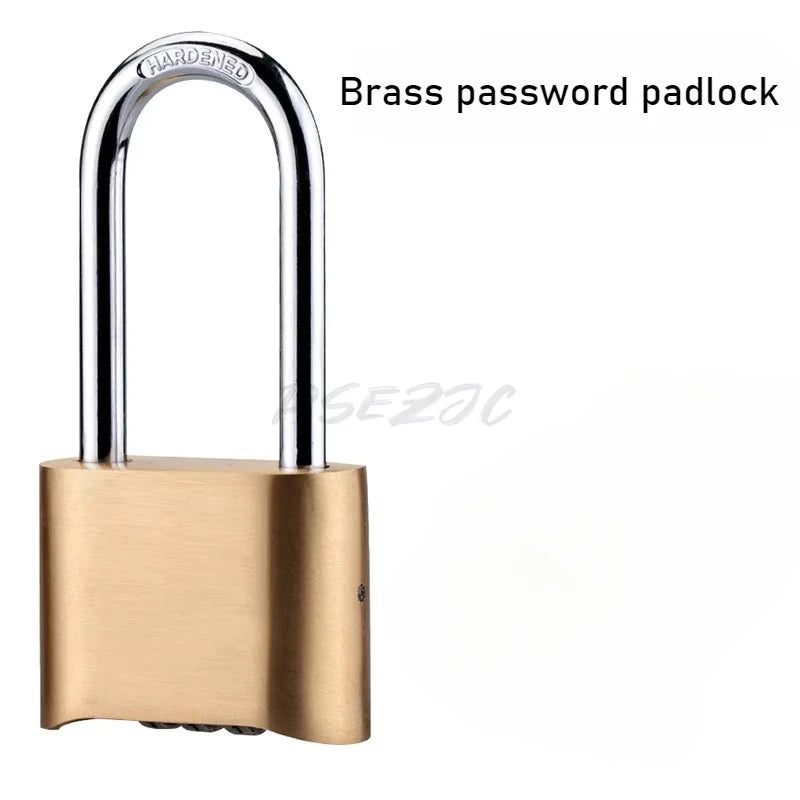 Warehouse Extended Lock Beam Courtyard Door Card Car Door Outdoor Warehouse Password Lock Head Brass Padlock